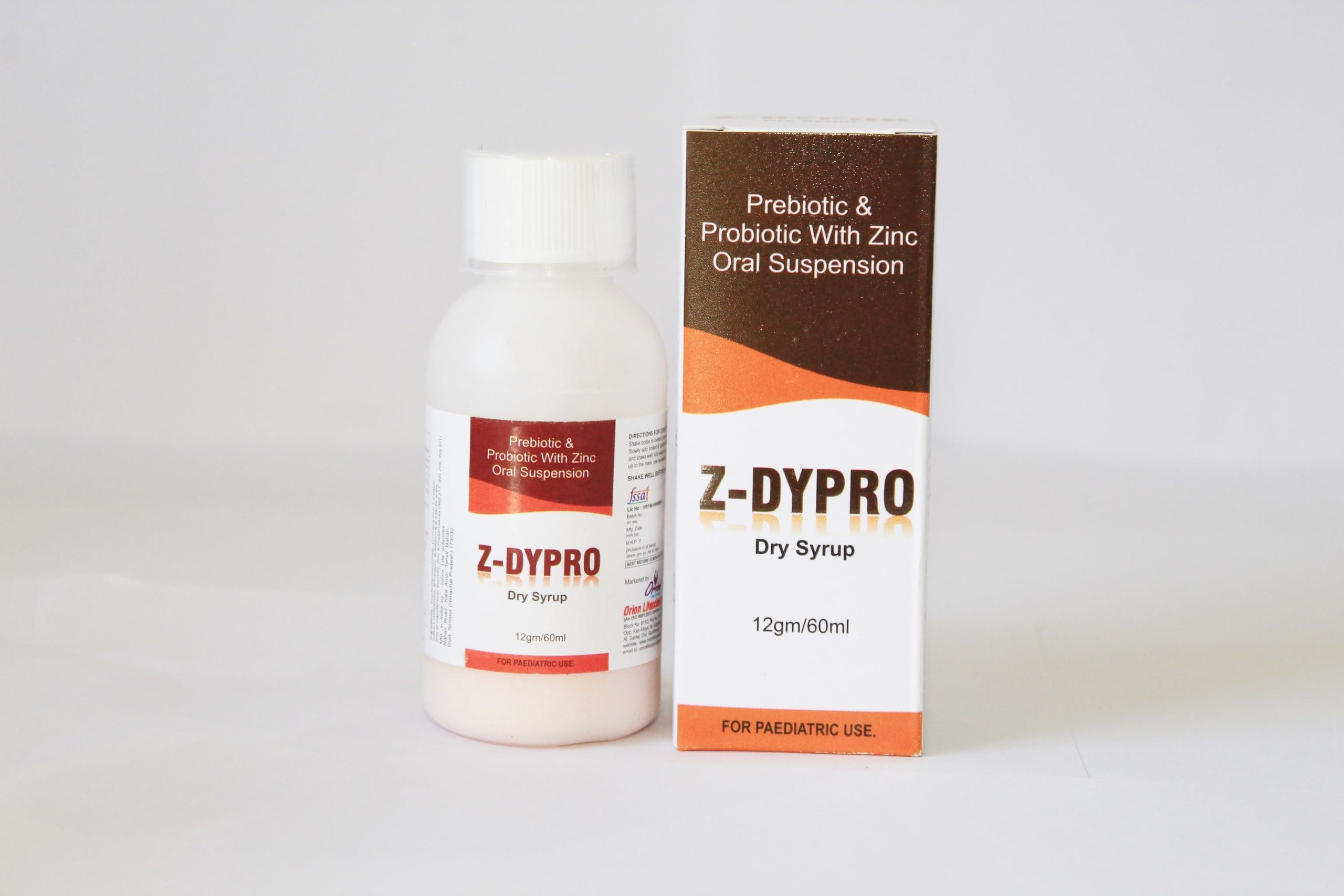 Z-DYPRO DRY SYRUP ORION PREBIOTIC & PROBIOTIC WITH ORAL SUSPENSION BOTTLE (Pack of 2 Bottle)