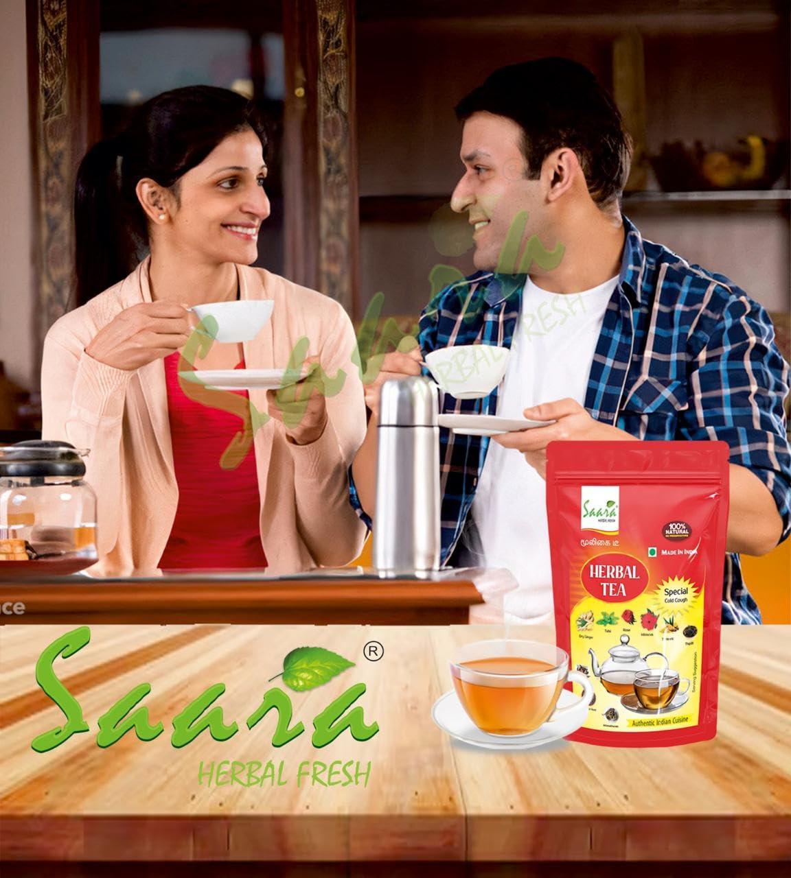 SAARA Saara HERBAL FRESH Herbal Tea, 800g, Exquisite Blend of 20 Herbs,Relieve Cold and Cough, Immunity Booster,(pack of 8 x 100g)