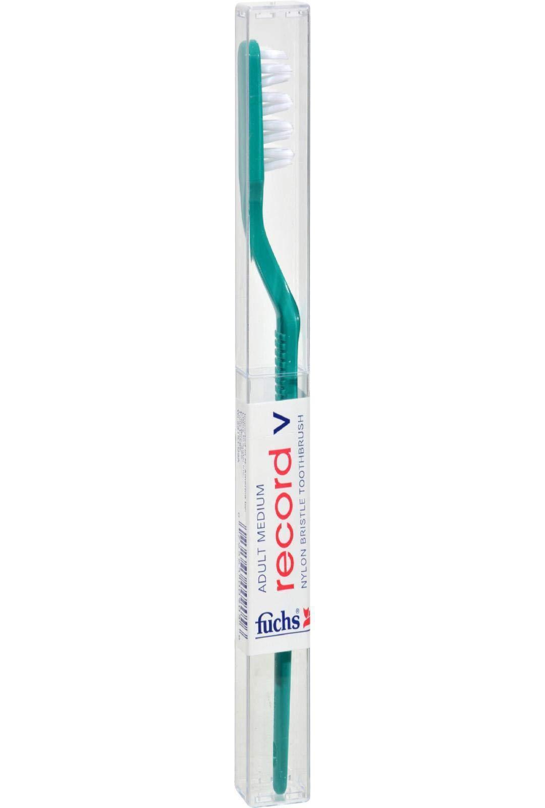 Fuchs Fuchs Record V Nylon Bristle Toothbrush, Adult, Medium