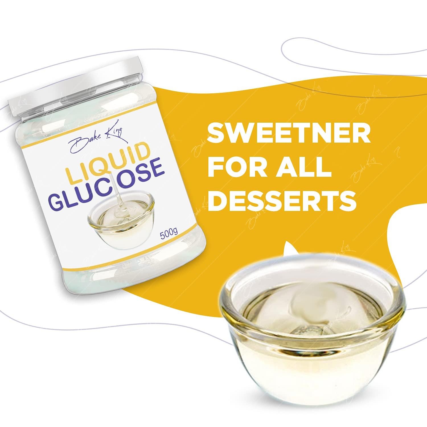 BAKE KING BAKE KING Liquid Glucose 500gm, Liquid Glucose (Syrup) Liquid Glucose for Making Cake and ice Cream, Sweetener for Deserts, Liquid Glucose for Ice Cream, Liquid Glucose 500gm