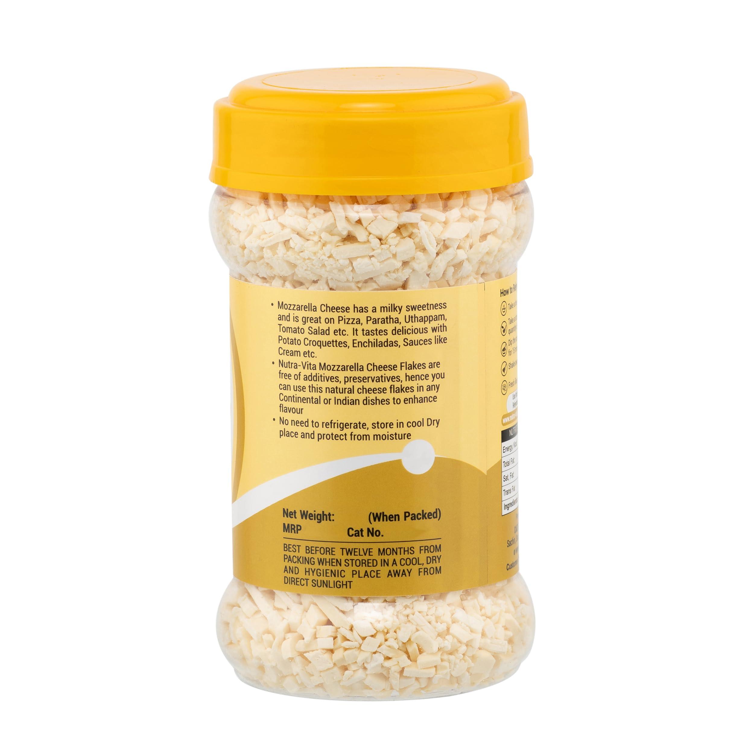 Nutra Vita Nutra Vita Freeze Dried fine Mozzarella Cheese Flakes (200gm)