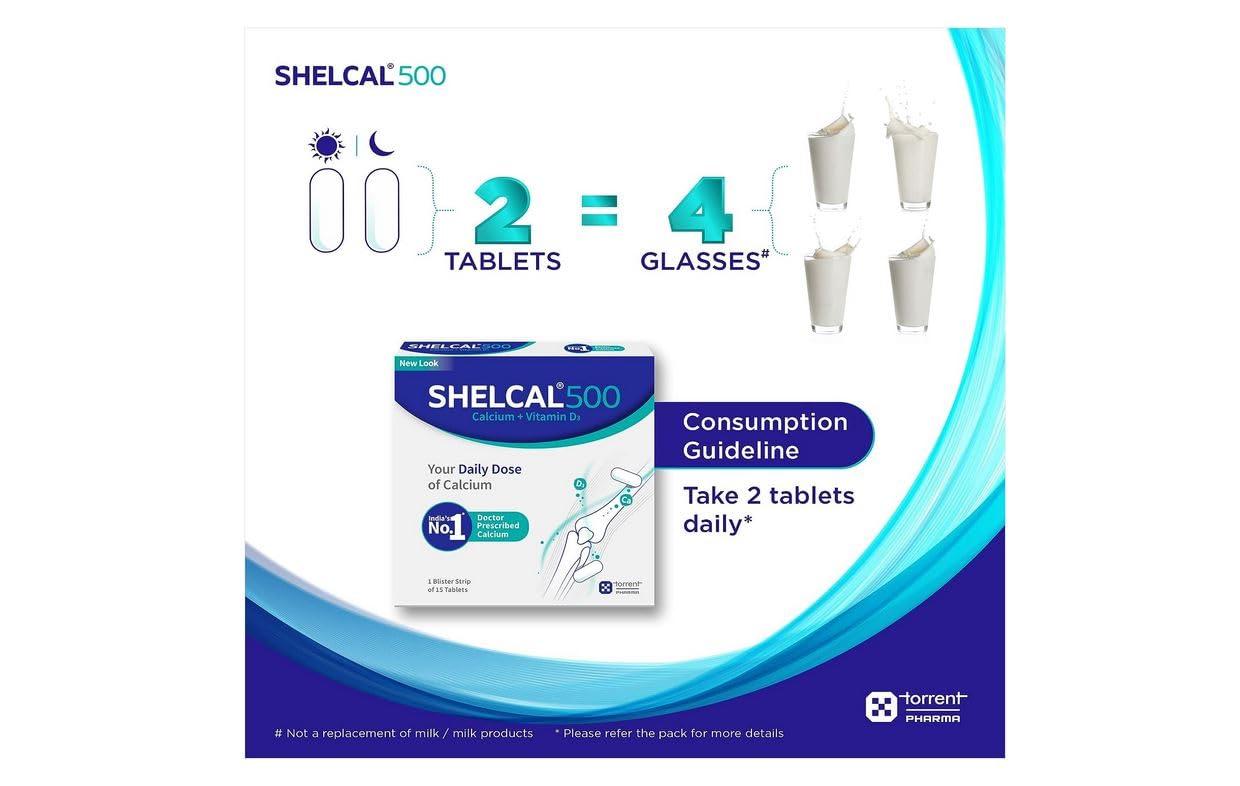 Shelcal Shelcal-500 - Strip of 15 Tablets