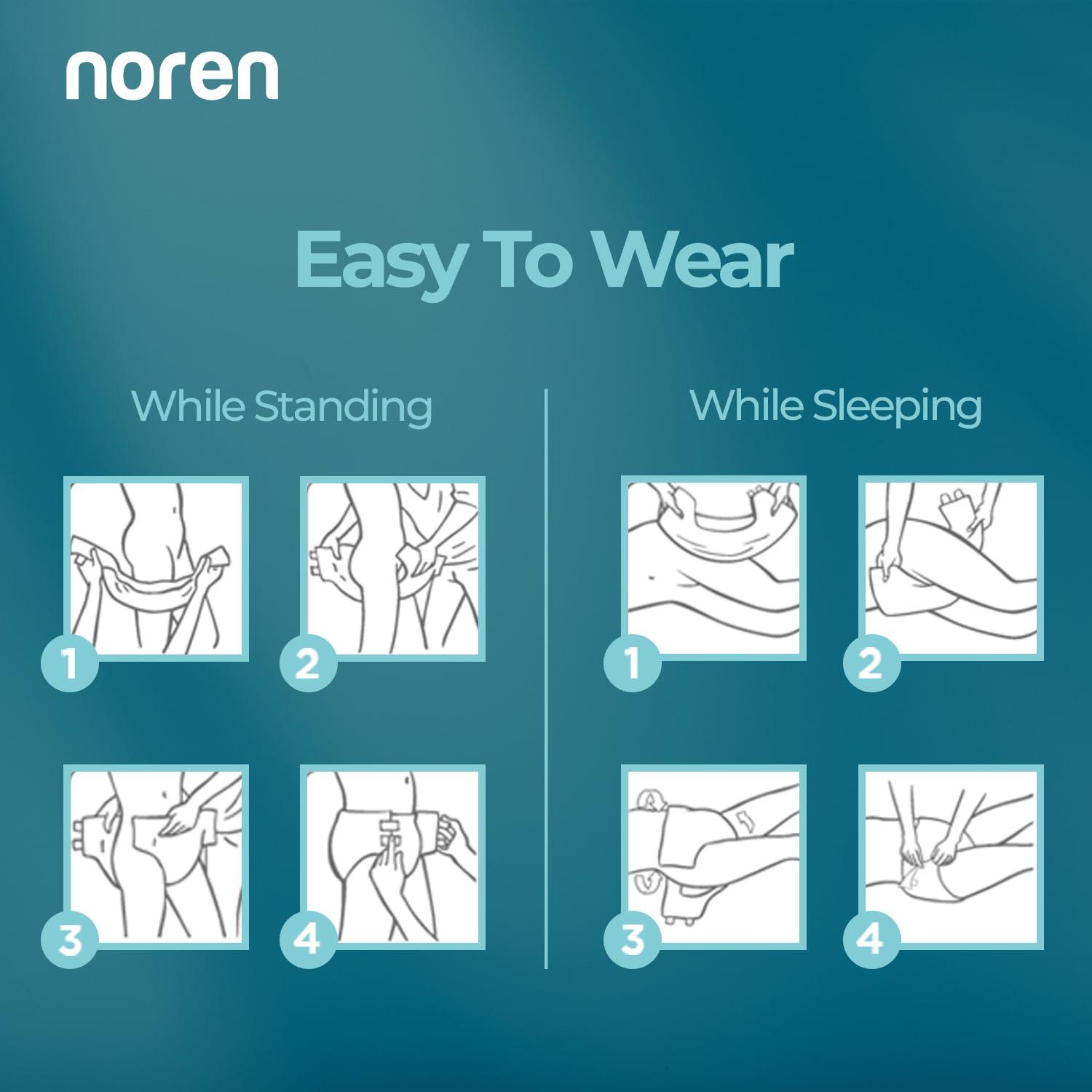 noren Noren Adult Diaper Tape Style, 50 Pieces - Medium, Waist Size (28-47 inches) - Advanced Leak Protection, Cotton Soft Material, Odour free, Senior Citizen Products, Unisex- Pack of 5