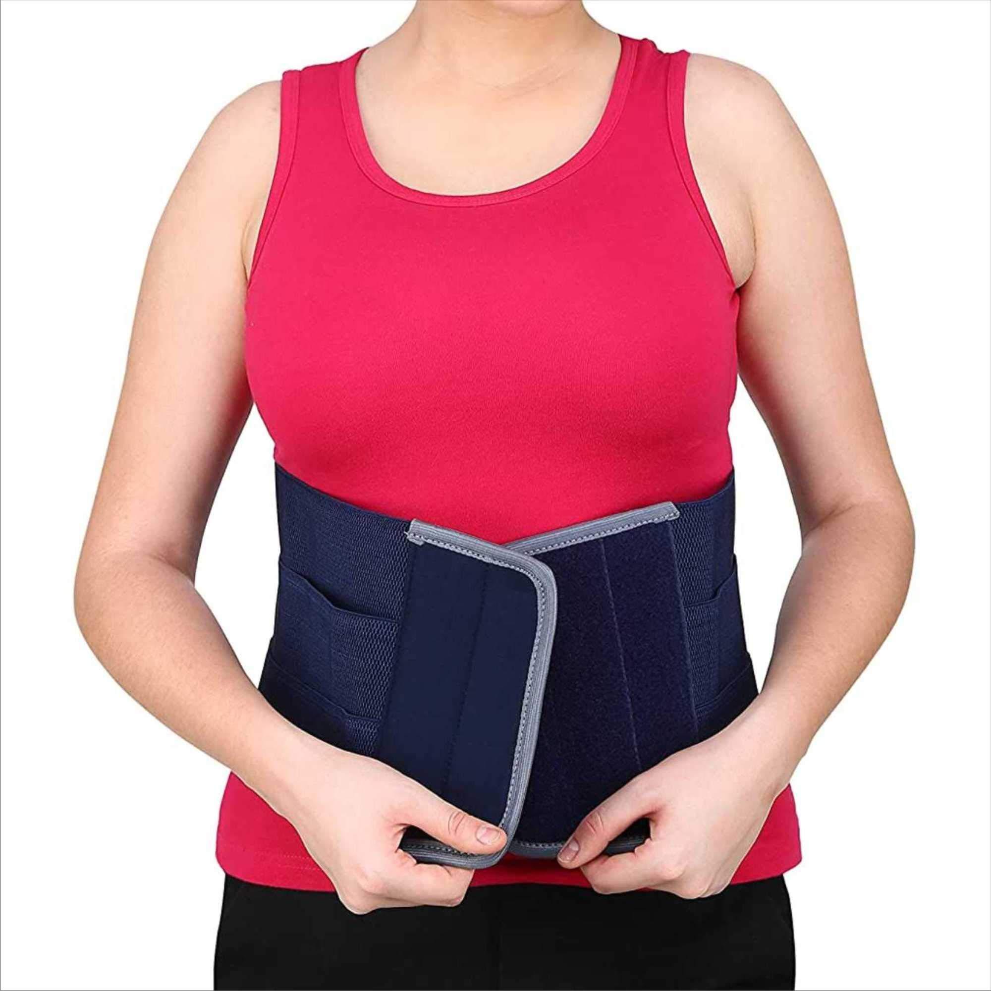 HINMIN HINMIN abdominal belt after delivery for tummy reduction, Lumbo Sacral, Lower Back Brace provides Back Pain Relief - Breathable Belt for Men and Women keeps your Spine Straight (S)