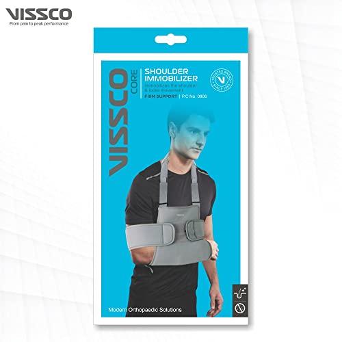 Vissco Vissco Shoulder Immobilizer, Shoulder Support for Shoulder Dislocation, Joint injuries, Pain Relief Belt, Support Brace, Pain Reliever for Rotator cuff injury, Post paralysis - Large (Grey)