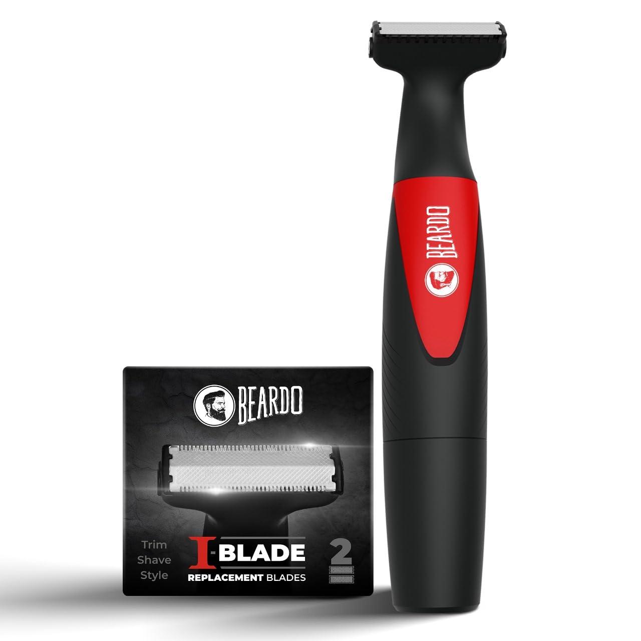 BEARDO Beardo I Blade Replaceable Blade (Pack of 2) | Dual sided edges | Perfect Multipurpose Trimmer for Beard, Body and Groin | Replacement Blades for I Blade Multipurpose Trimmer