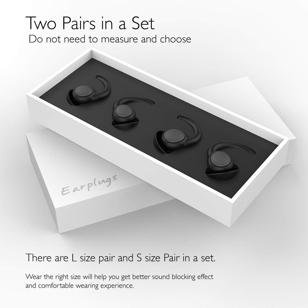 Crirax Afflatus Sound Blocking Earplugs Two Pair Set for Concert Construction Shooting Sleeping Travel (Green)