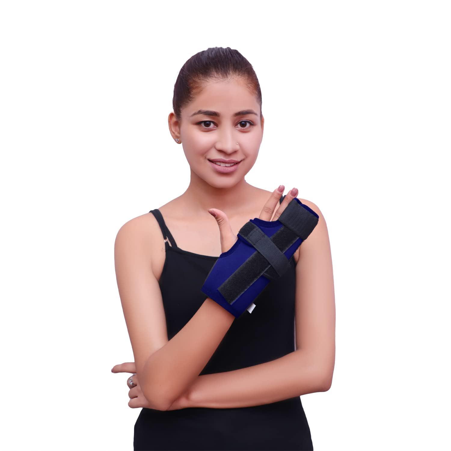 soulvinee soulvinee Boxer Finger Splint - Metacarpal Finger Splint Right Removable Splint for Boxers Fracture - Little and Ring Finger Protection - Fits Left or Right Hand Brace (M)