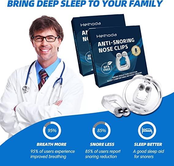 HONEST CHOICE EXPERIENCE THE PERFECT HC Snore Free Nose Clip | Unisex Stop Snoring Anti Snore Free Sleep Silicone Magnetic Nose Clip | Nose Clip | Anti Snoring device Set Of 1 (NOSSE CLIP) (clear)