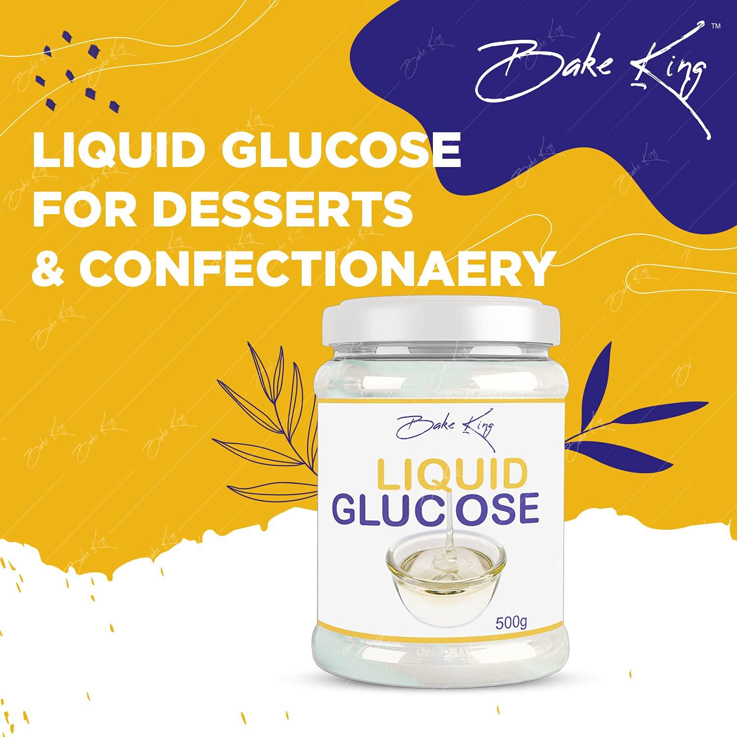 BAKE KING BAKE KING Liquid Glucose 500gm, Liquid Glucose (Syrup) Liquid Glucose for Making Cake and ice Cream, Sweetener for Deserts, Liquid Glucose for Ice Cream, Liquid Glucose 500gm