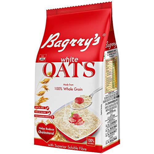 Bagrry's Bagrry's White Oats, 1000g & 200g Combo Pack | Natural Whole Grain | High Soluble Fibre | Protein Goodness | Helps Manage Weight & Reducing Cholesterol | Breakfast Cereal | Plain Oats Pouch