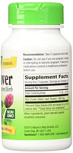 NATURE'S WAY Nature's Way, Red Clover, Blossom/Herb, 800 mg Per Serving, 100 Veggie Caps for Women