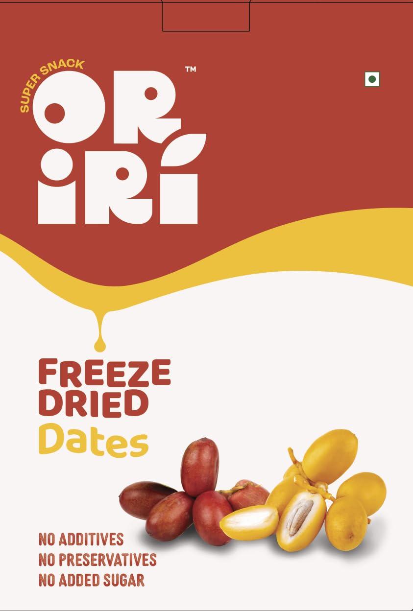 oriri Freeze Dried Dates by Oriri | 100% Natural and Healthy | Sugar free snack | Vegan | 25 grams