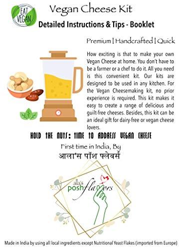 Alla's Posh Flavors Alla's Posh Flavors DIY Dairy-Free Cheese Kit | Make Quick & Easy Mozzarella, Ricotta, Cheddar, Gruyere & Other at Home | Recipes & Pre-Measured Supplies for About 4 kilograms of Dairy-Free Cheese