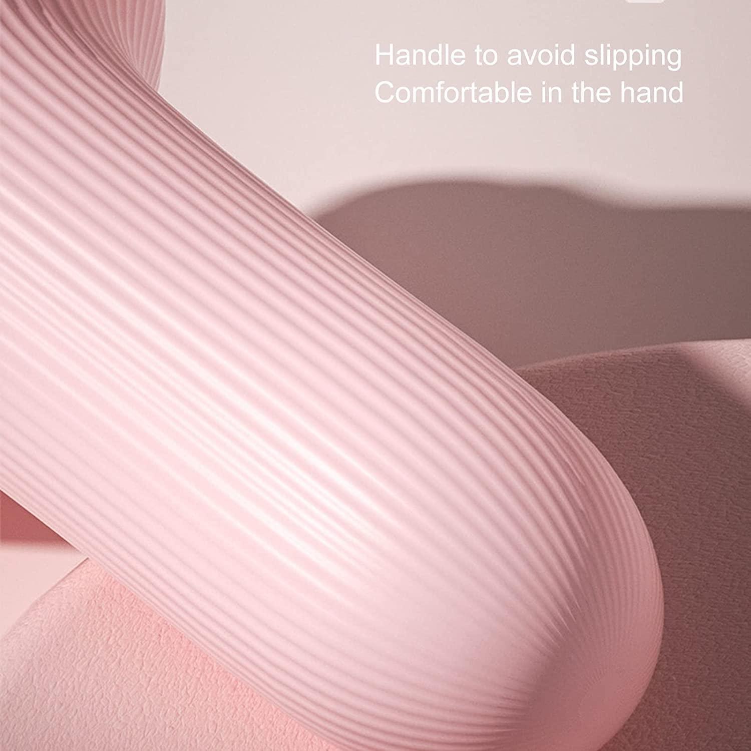 WE-CEF 2PCS Hand Held Massager Hand Massage Glove Massager for Muscle Back Neck Foot Shoulder Leg Pain Relief Massage Tool with Roller Ball Back Scratcher Back Massager Pink