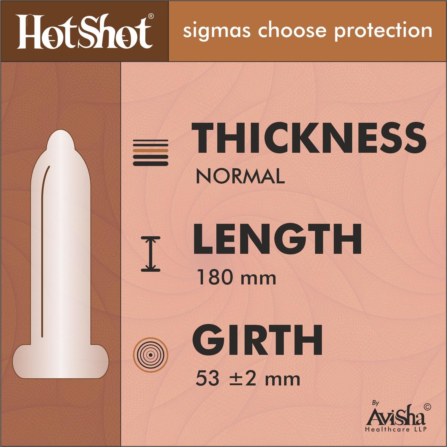 HOT SHOT HOT SHOT Chocolate Flavored Condom for Men -10 Count