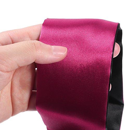 FORMANDO FORMANDO 2 Pack Sleeping Mask Satin Eye Mask Blindfold, 150 cm (Black Red)