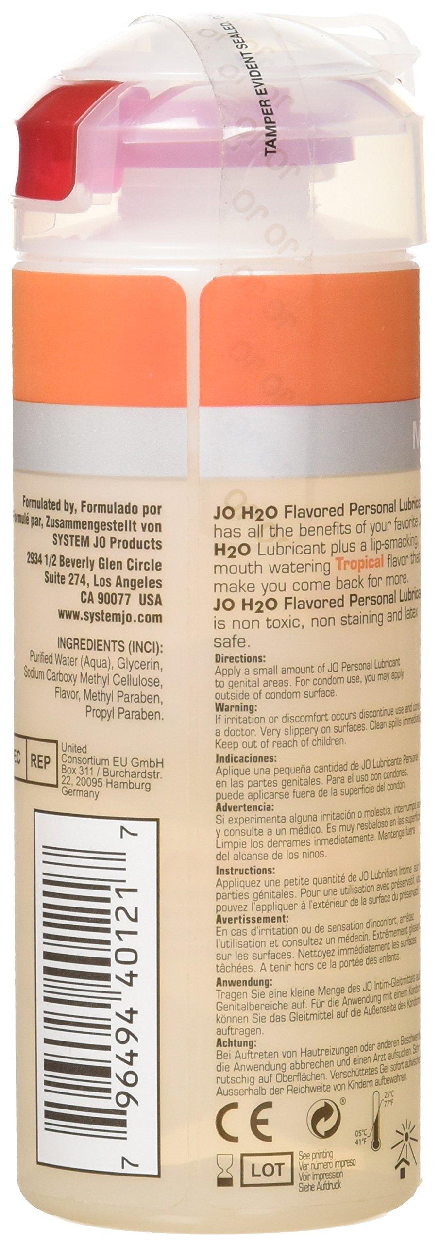 JO System Jo H2O Flavored Lubricant, Tropical, 5.25 oz/155 ml