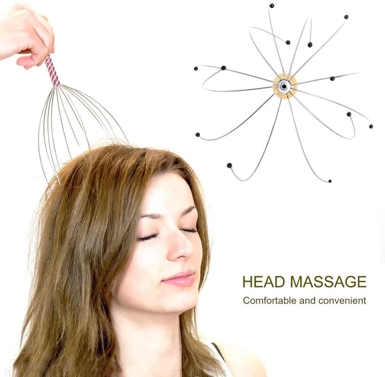 COUNTRY HUB Country Hub Bokomo Head Massager Scalp Massage Machine Scalp Scratcher Metal Scalp Masager Head Scratcher for Head Masage, Body Relaxing, Pain Relief and Hair Massage Spring (Pack of 1)