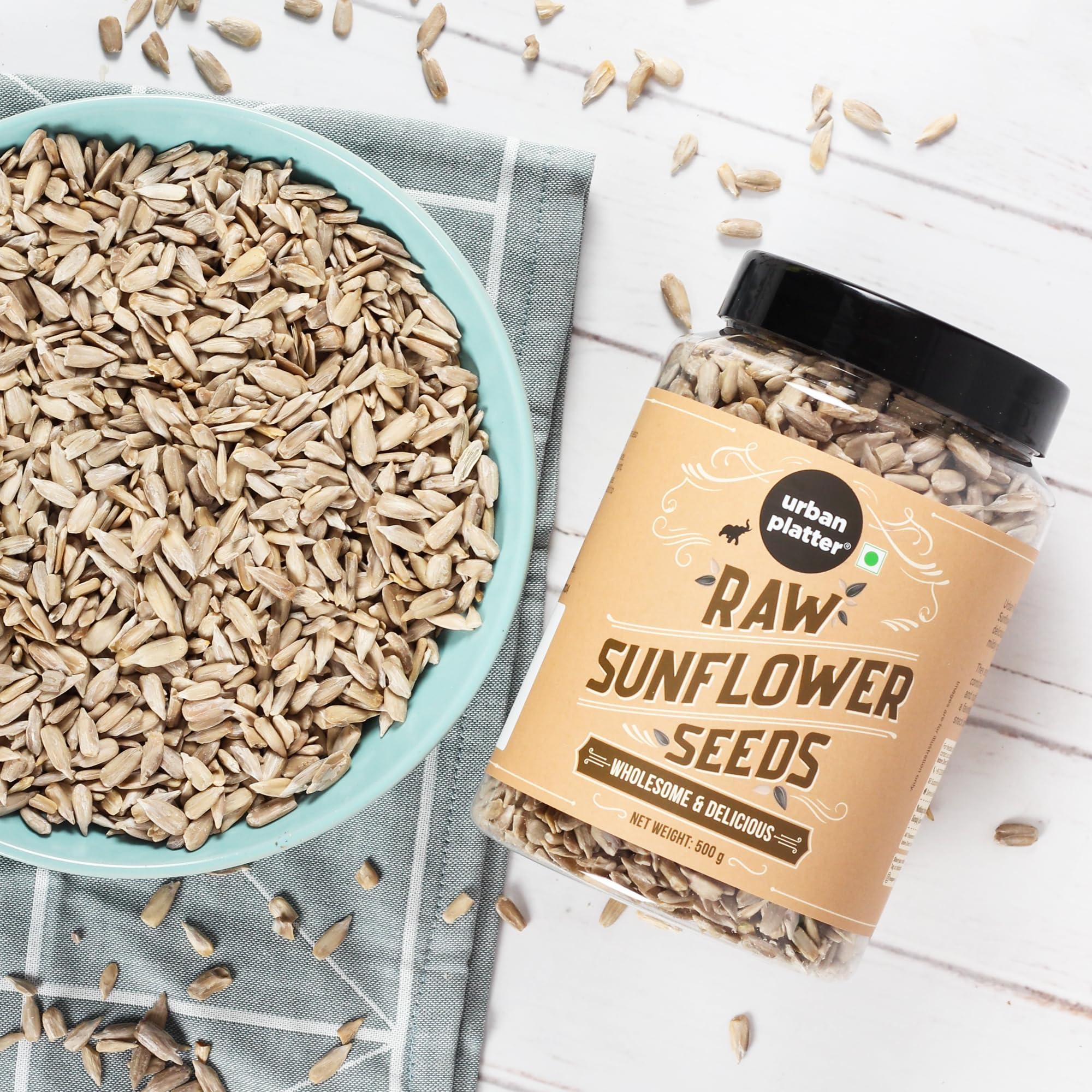 urban platter Urban Platter Raw Sunflower Seeds, 500g (Use in Salads, Trail Mixes, Baked Goods, Granola Bars, Desserts | Source of Protein & Fibre | Keto Diet Friendly | Immunity Booster | Pepitas Seed | Healthy Superfood Snack)