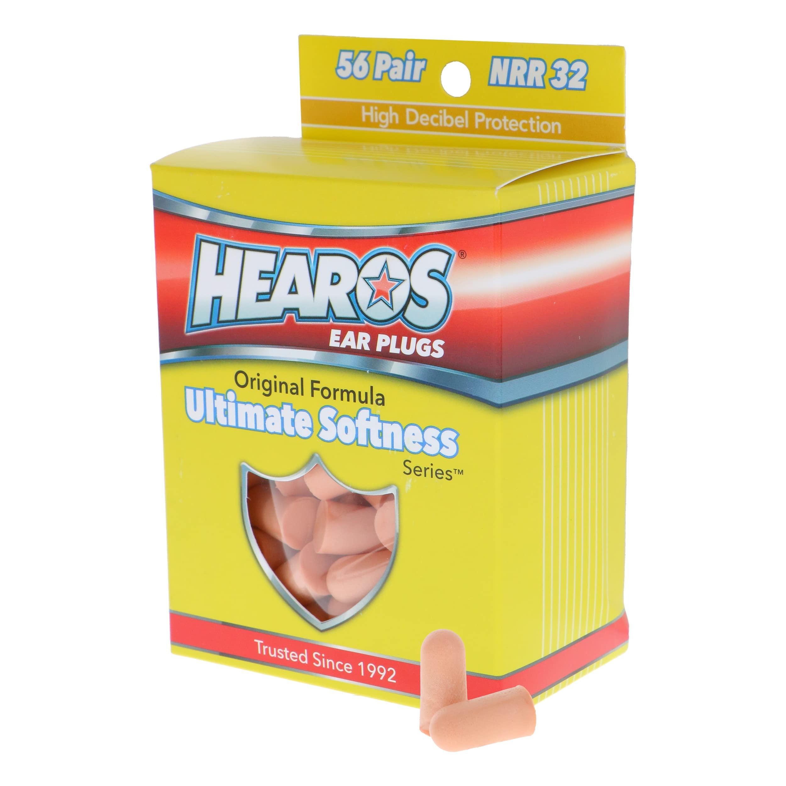 HEAROS HEAROS Ultimate Softness Series Ear Plugs, Beige, 56 Pair