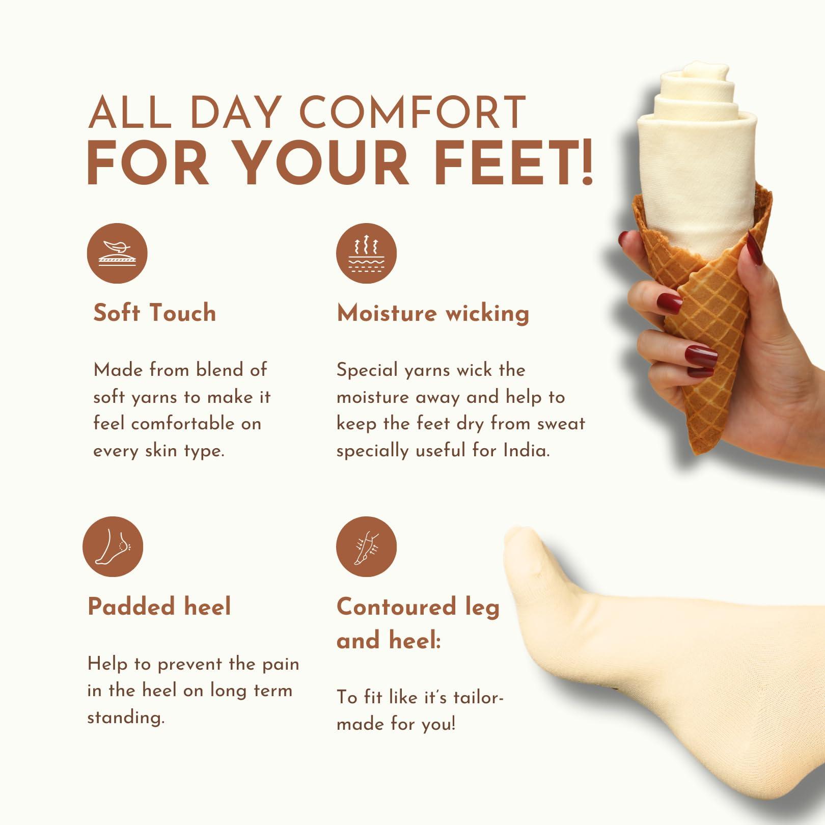 GLOMAMA GLOMAMA Compression Stockings for Pregnant women(Below knee) | Medical compression socks 20-30 mmhg with Firm Support | Pain Relief, Shin Splints & Swelling | Varicose veins | Maternity | Pregnancy