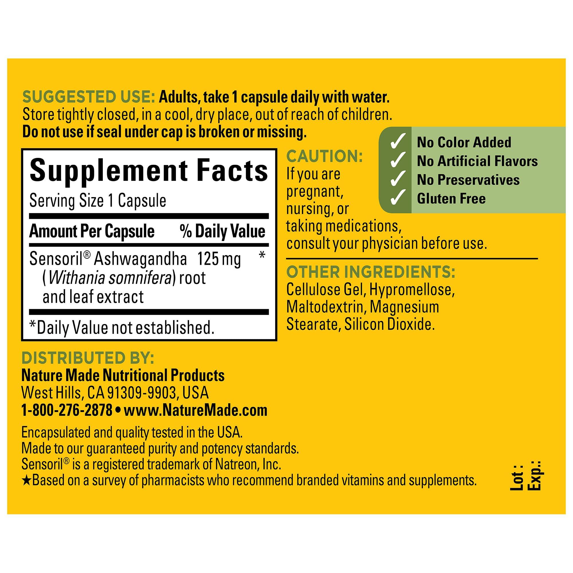 Nature Made Nature Made Ashwagandha Tablet 60 Count