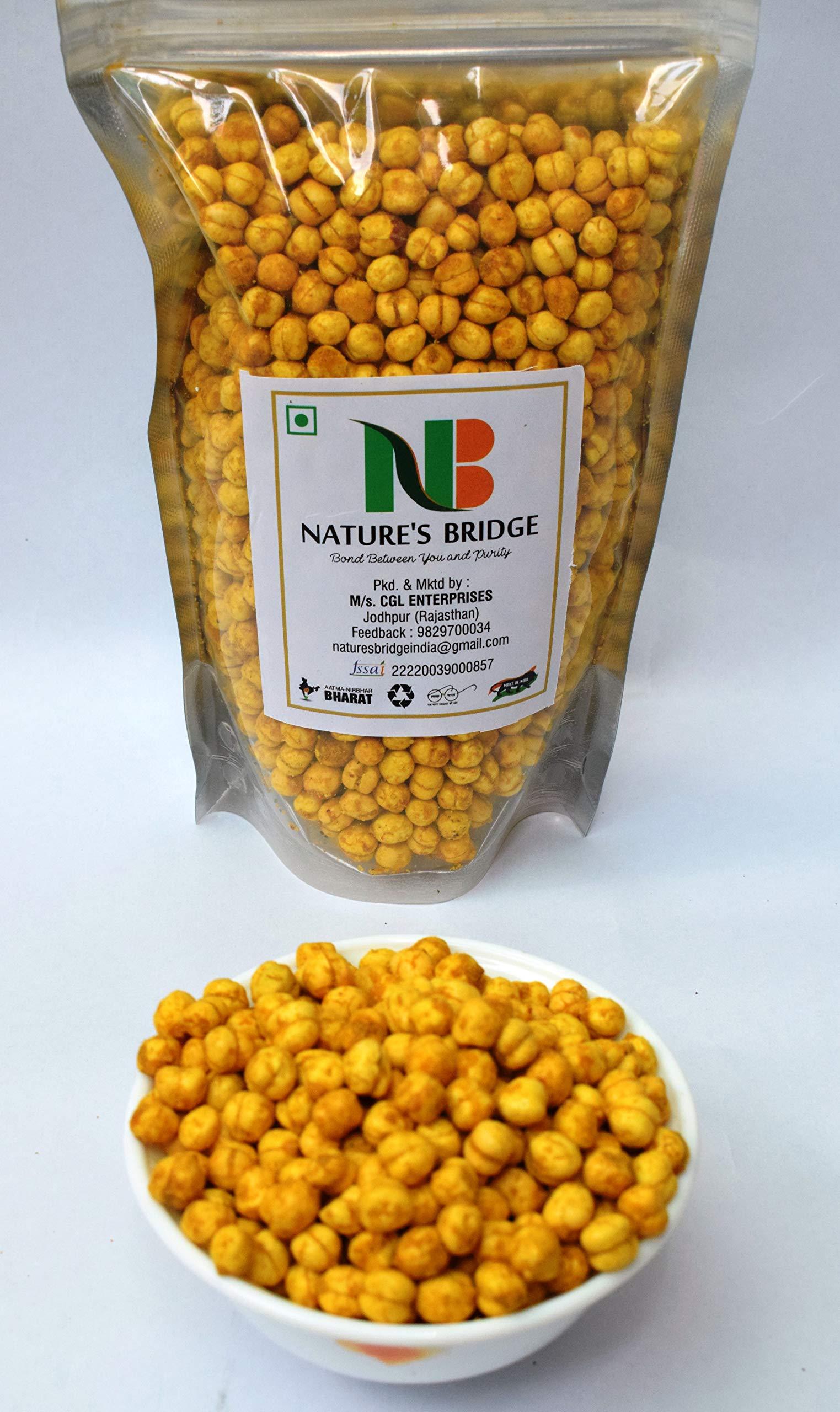 NATURE'S BRIDGE Nature's Bridge Masala Chana | Tandoori Roasted Chana | Roasted Masala Chickpeas | Masala Chickpeas | desi Kabuli Chana - (900 gm)