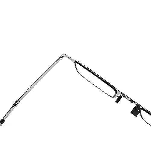 NAIDEV NAIDEV Ultra Light Titanium Material Screwless Foldable Reading Glasses, Titanium Reading Glasses, Anti Blue Ray Not Easy To Get Tired (+1.5)