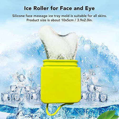 FAYY Face Massage Ice Cube Roller, Calm Skin Ice Ball Face Massager for Sensory Stimulation (Fluorescent Yellow)