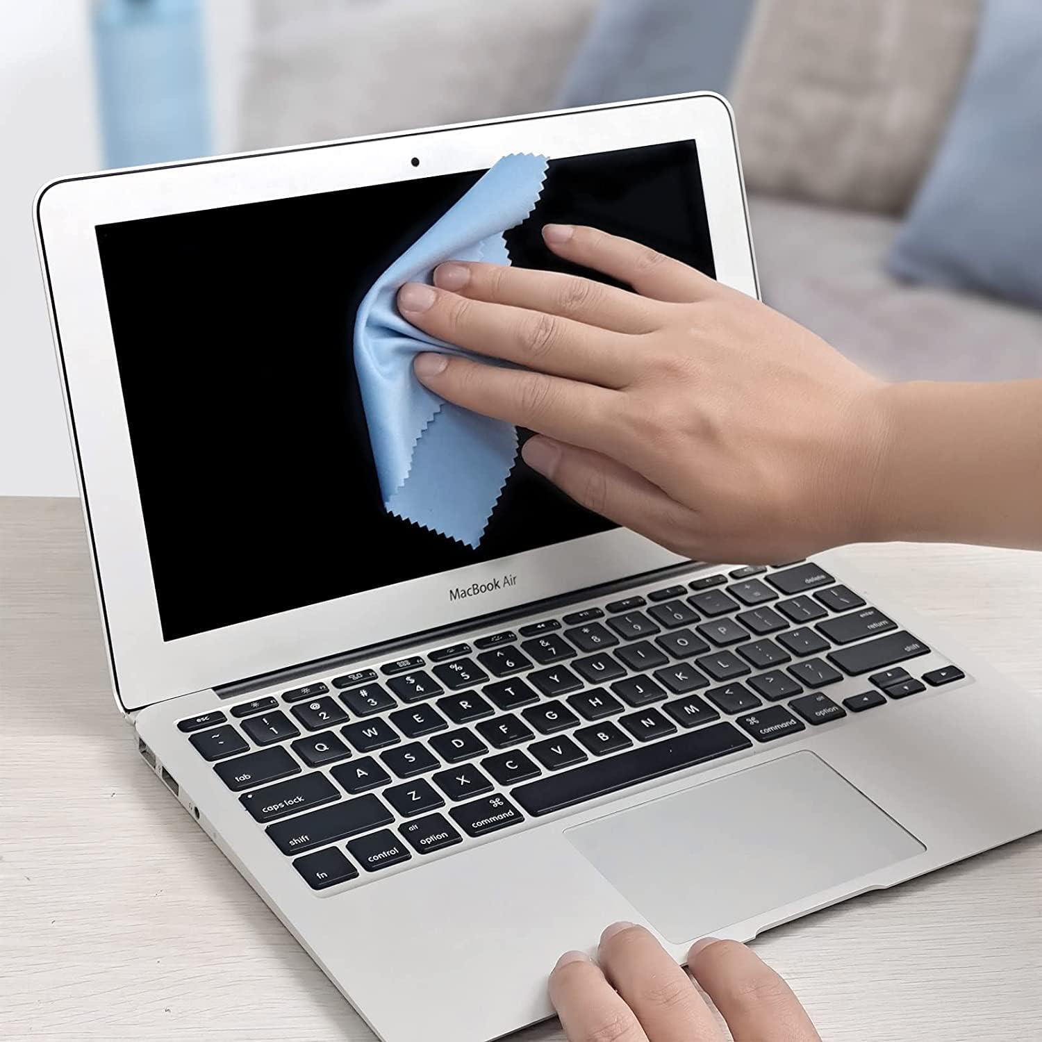 Kumbhar Traders KT Microfiber Lens Cleaning Cloths | Pack of 15 | Size- 7 x 6 Inches | Specs Microfiber Cloth | Microfiber Lens Cleaning Cloth for Laptop Cleaner, Spectacles, Sunglasses, Mobile & More | Blue