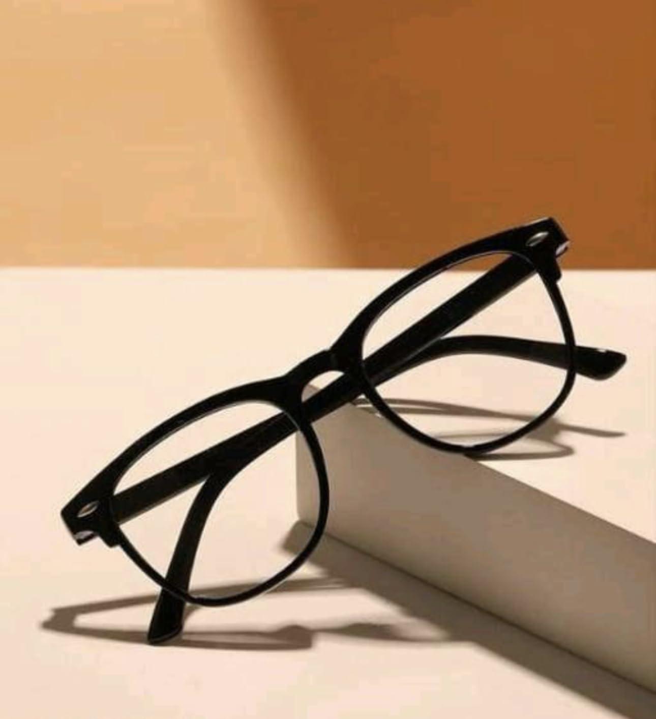 IFLASH IFLASH Zero Power Light Weight Computer Readers Blue Light Blocking Eye Glasses Men Women | Anti Glare UV Blu Ray light Filter Cut Reflection Protection Lens TR90 Frames (Black)