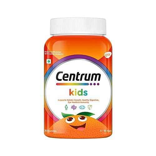 Centrum Centrum Kids, Multivitamin with Probiotics, Vitamin C & 11 other nutrients(Veg) - 50 Gummies & Centrum Kids, Multivitamin with Probiotics, Vitamin C & 11 other nutrients(Veg)- 30 Gummies