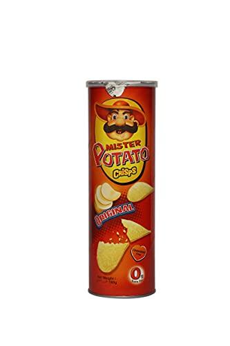 Mister Potato Mister Potato Crisps Potato Chips, Cheese, Original, Sour Cream & Onion, Barbecue - Combo of 4 (160g Each)