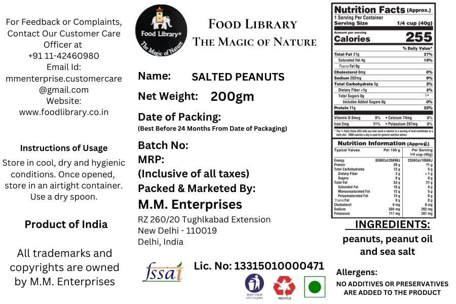 FOOD LIBRARY THE MAGIC OF NATURE Nestle Milo Original Chocolate Energy Drink Can (Imported), 240ml - Pack of 4 + Food Library Roasted Salted Peanuts, 200g