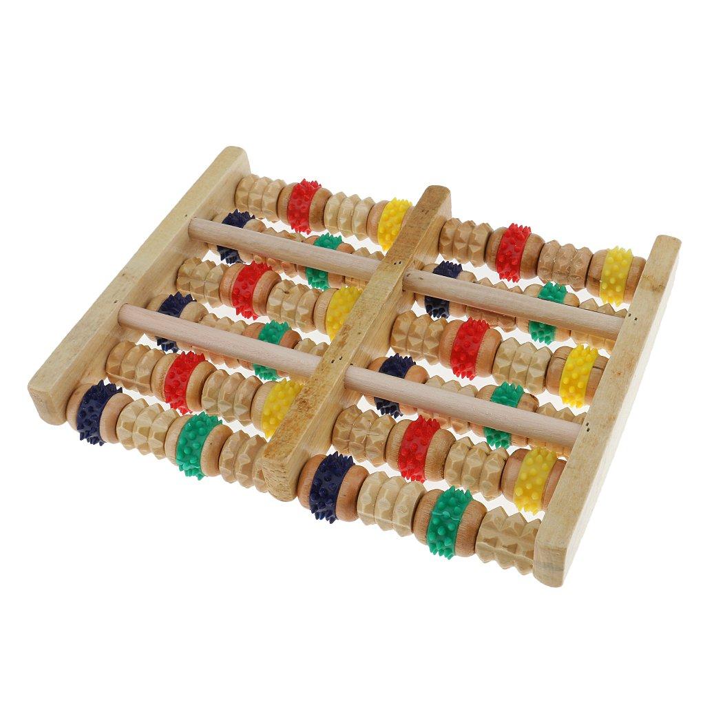 CALANDIS CALANDIS Wooden Dual Foot Massager Reflexology Foot Massage Roller Plantar Fasciitis Relief Acupressure Tool | 1 piece foot massager roller