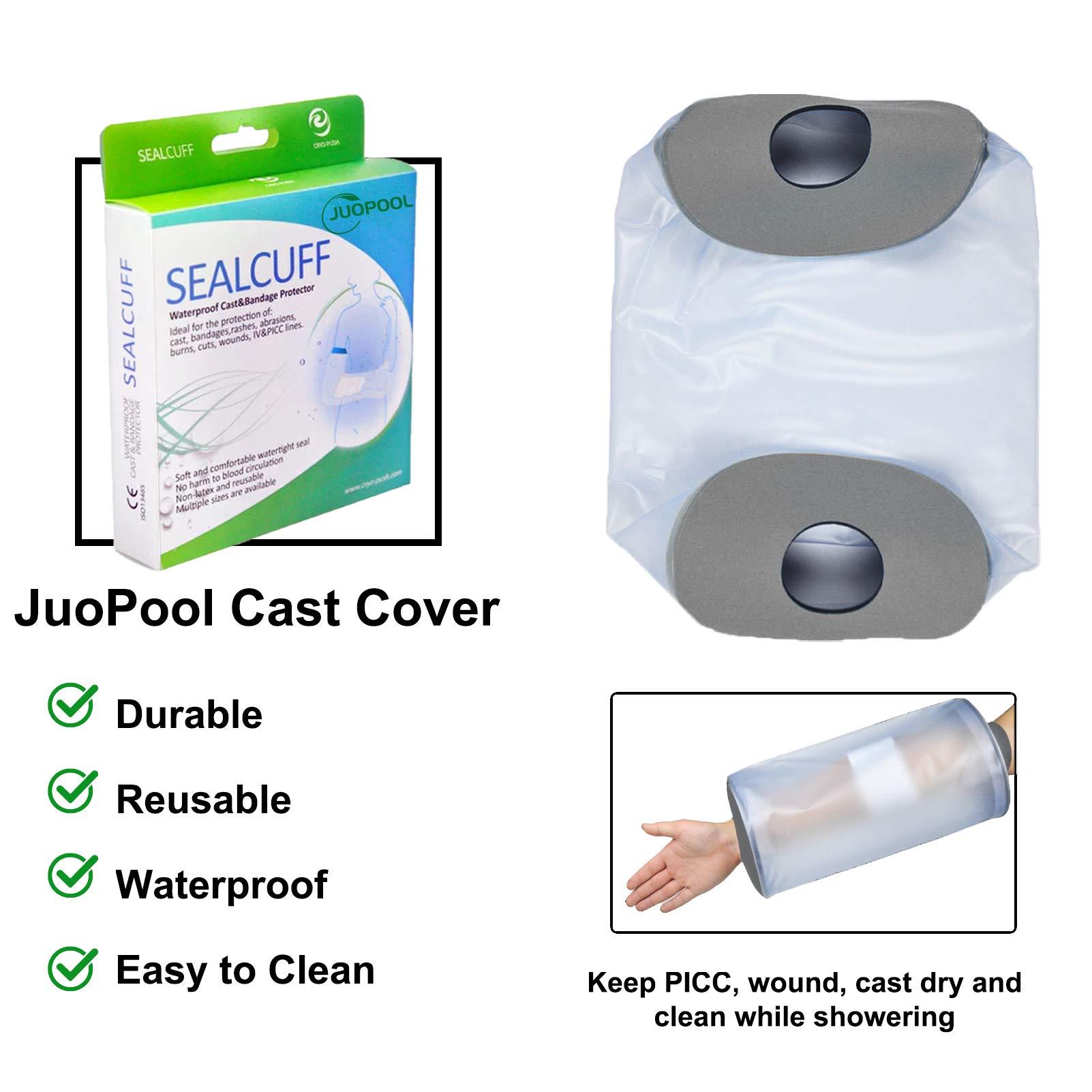 JuoPool PICC Line Shower Cover, Waterproof PICC Line Sleeve, Reusable IV Protector for Bath, Cast Cover Bag for Arm or Elbow Wounded