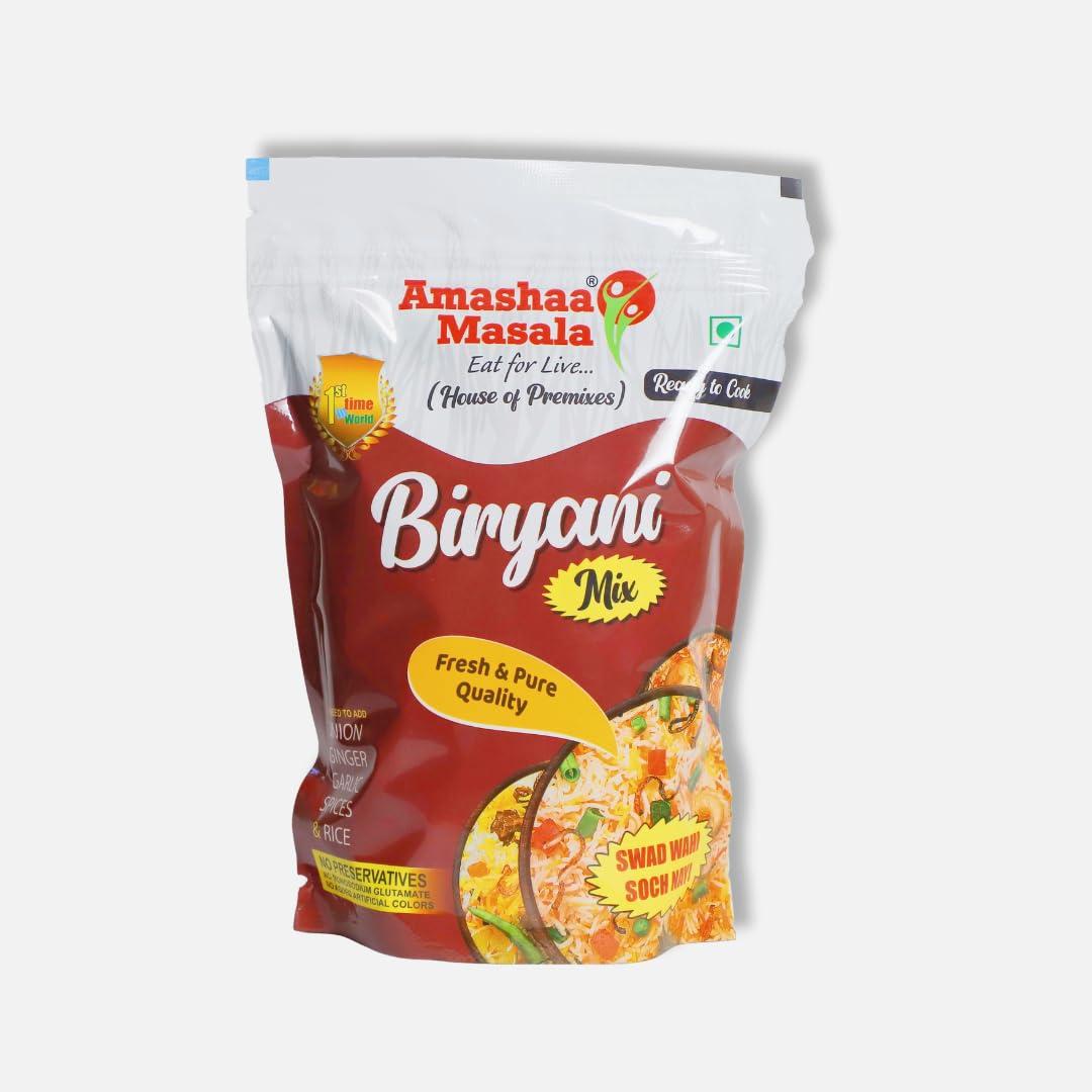 Amashaa Masala Eat for Live... Amashaa Masala Eat for Live... Biryani Mix - 480Gm | Best Premix | Ready To Cook Biryani| Ready To Cook Biryani Mix | Biryani