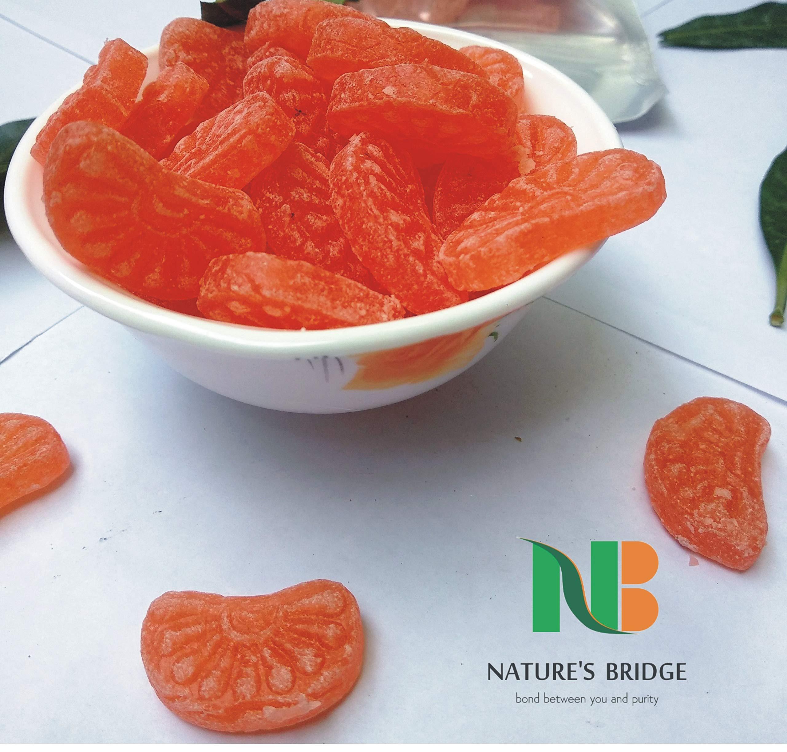 Nature's Bridge Nature\'s Bridge Orange Candy I Sweet and Juicy Santra Goli I Narangi Goli I Khatti Meethi Goli - 400 Gm