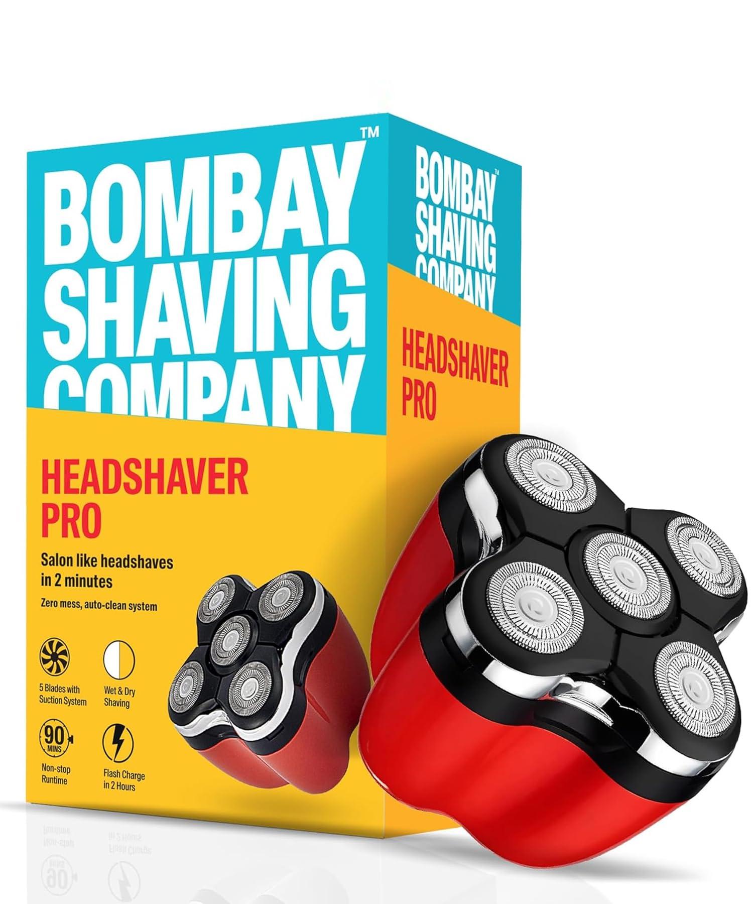 Bombay Shaving Company Bombay Shaving Company Head Shaver Pro | 120 Min Charge time, 90 Min Run time, Charging Indicator | IPX6 Waterproof, 2 Years Warranty | Head Shaver for Bald Men | Hair Trimmer for Men