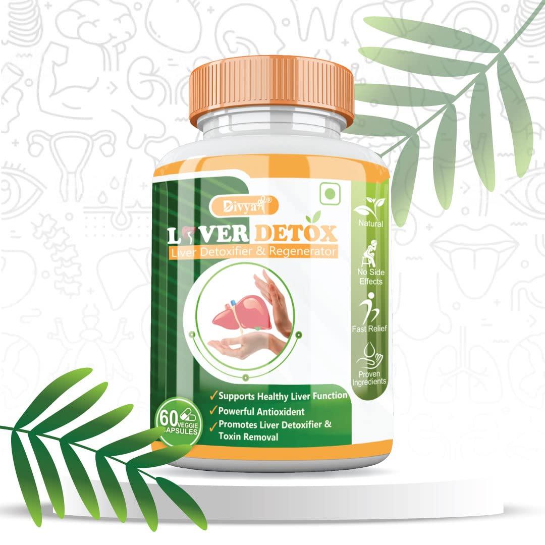 Divya Shree Divya Shree Liver Detox Capsule Helps In Fatty Liver | Helps in Better Liver Health | Promote Natural Liver Detoxification (60 Capsule)
