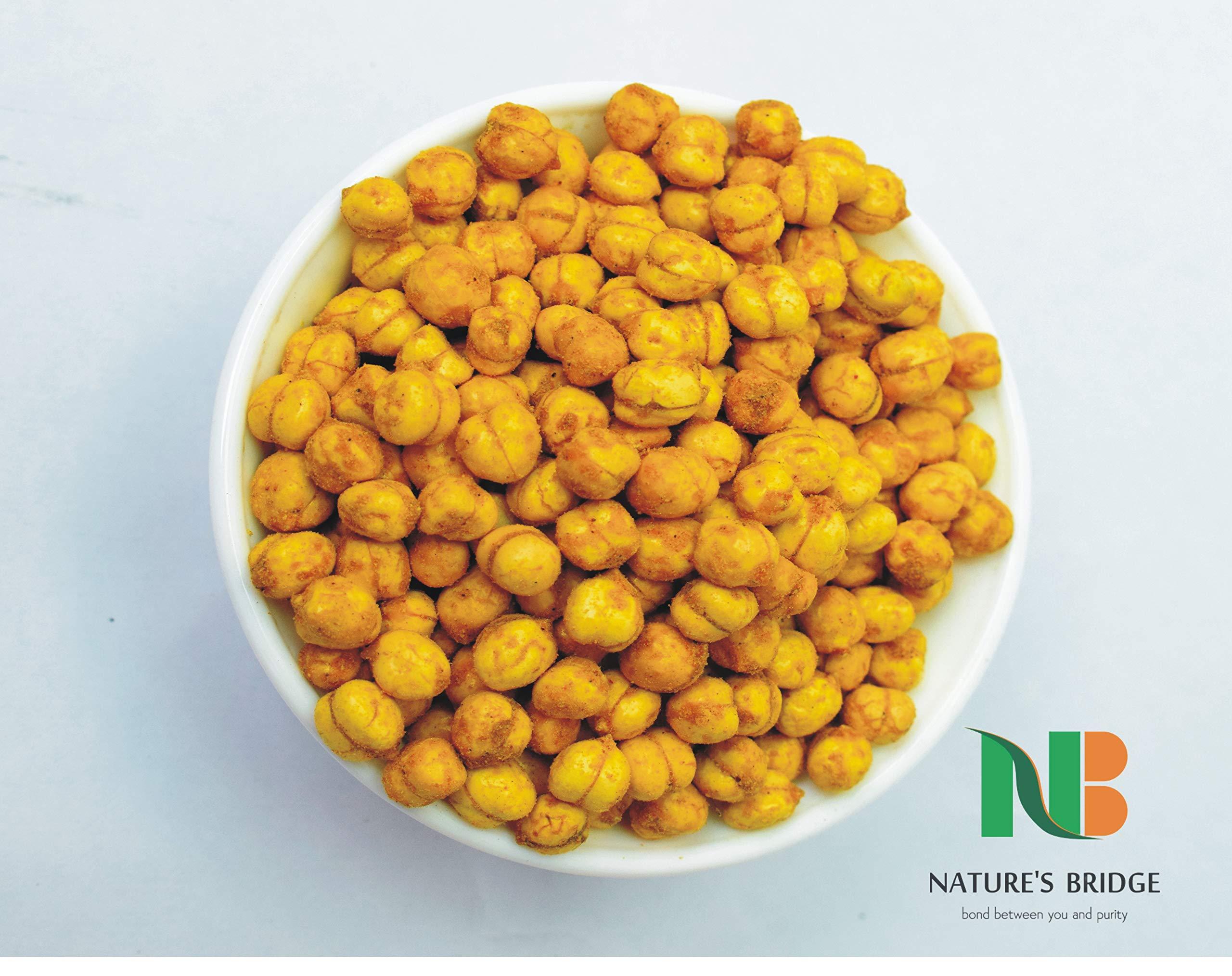 NATURE'S BRIDGE Nature's Bridge Masala Chana | Tandoori Roasted Chana | Roasted Masala Chickpeas | Masala Chickpeas | desi Kabuli Chana - (900 gm)