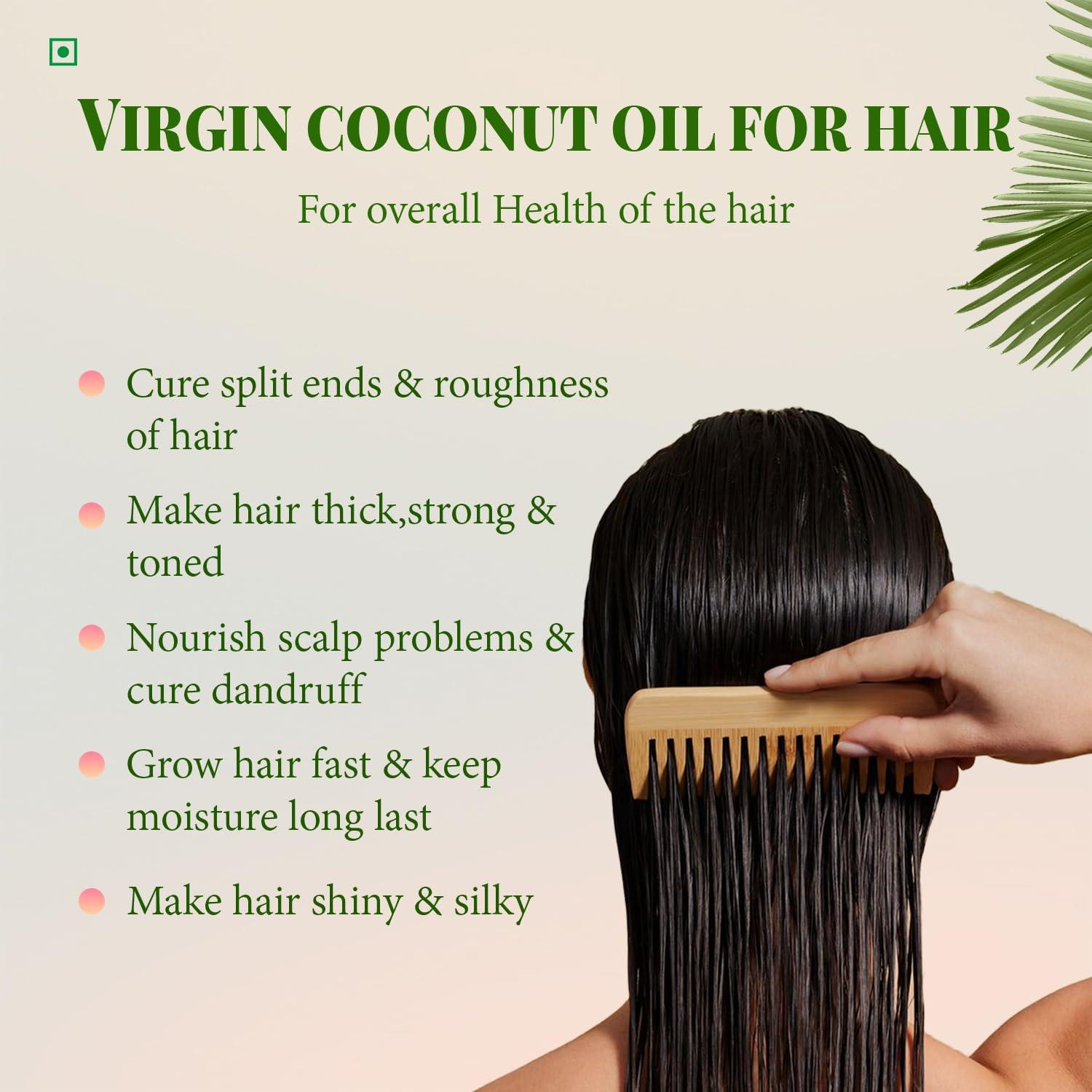 THE PEACOCK BOX ABSOLUTE ORGANIC The Peacock Box Organic Extra Virgin cold pressed Coconut Oil | Derived From Coconut Milk Cream | for Hair, Skin, and Cooking - 500 Ml