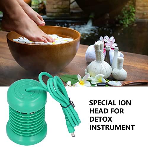 Fabater Detox Array Ion Head, Detachable Foot Bath Ion Head Stainless Steel Washable for Beauty Salon for Health Center for SPA(Yubencao Green Single Hole-Removable and Washable)