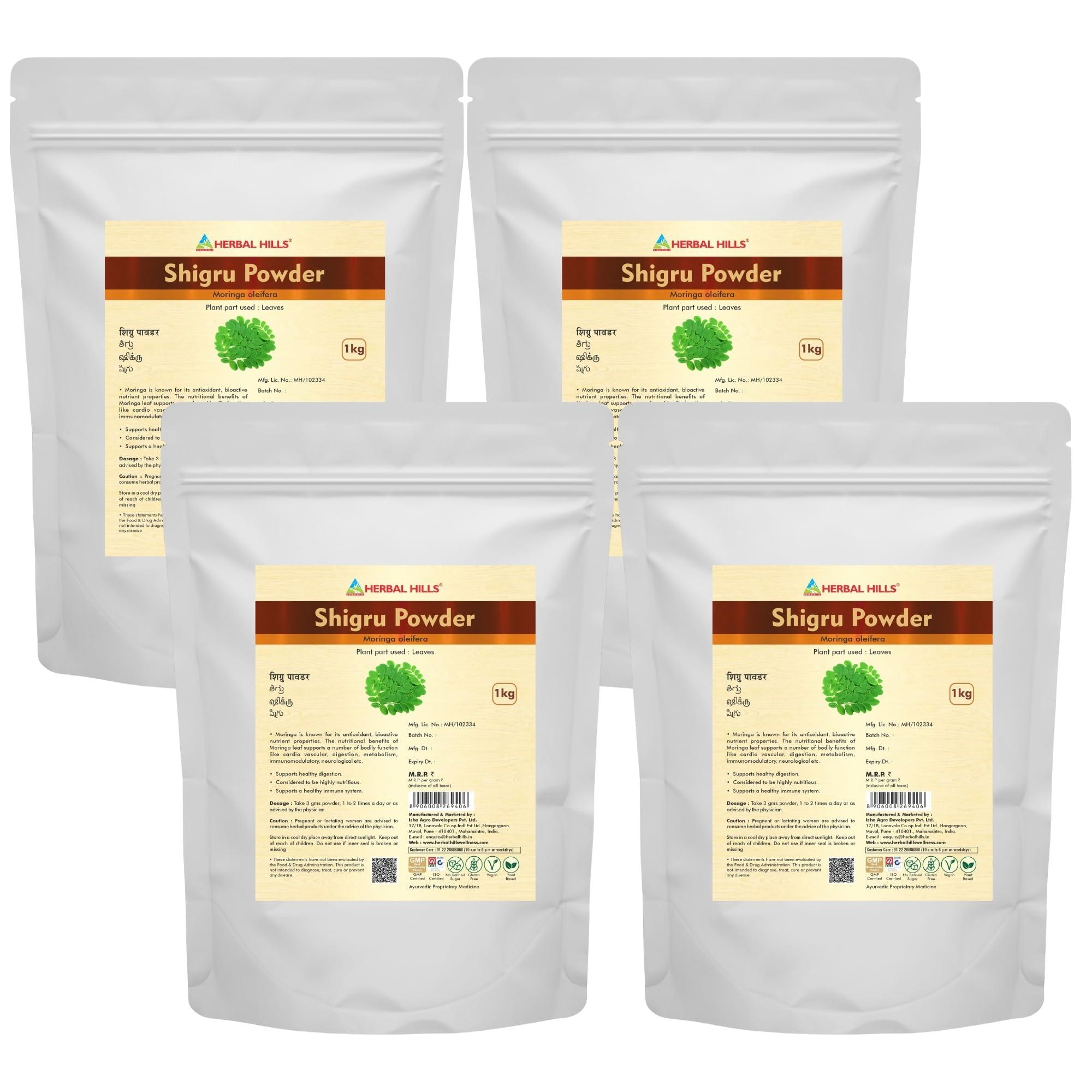 HERBAL HILLS Herbal Hills Shigru Powder Moringa (1 Kg Pack of 4)