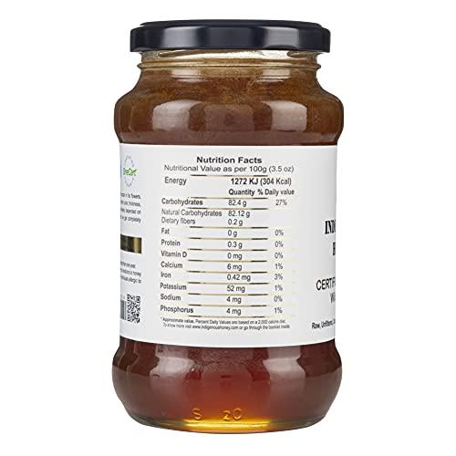 INDIGENOUS HONEY INDIGENOUS HONEY Raw Organic Honey Unprocessed Unfiltered Unpasteurized Pure Natural Original Honey - 530 Grams Glass Jar (Pack of 2)