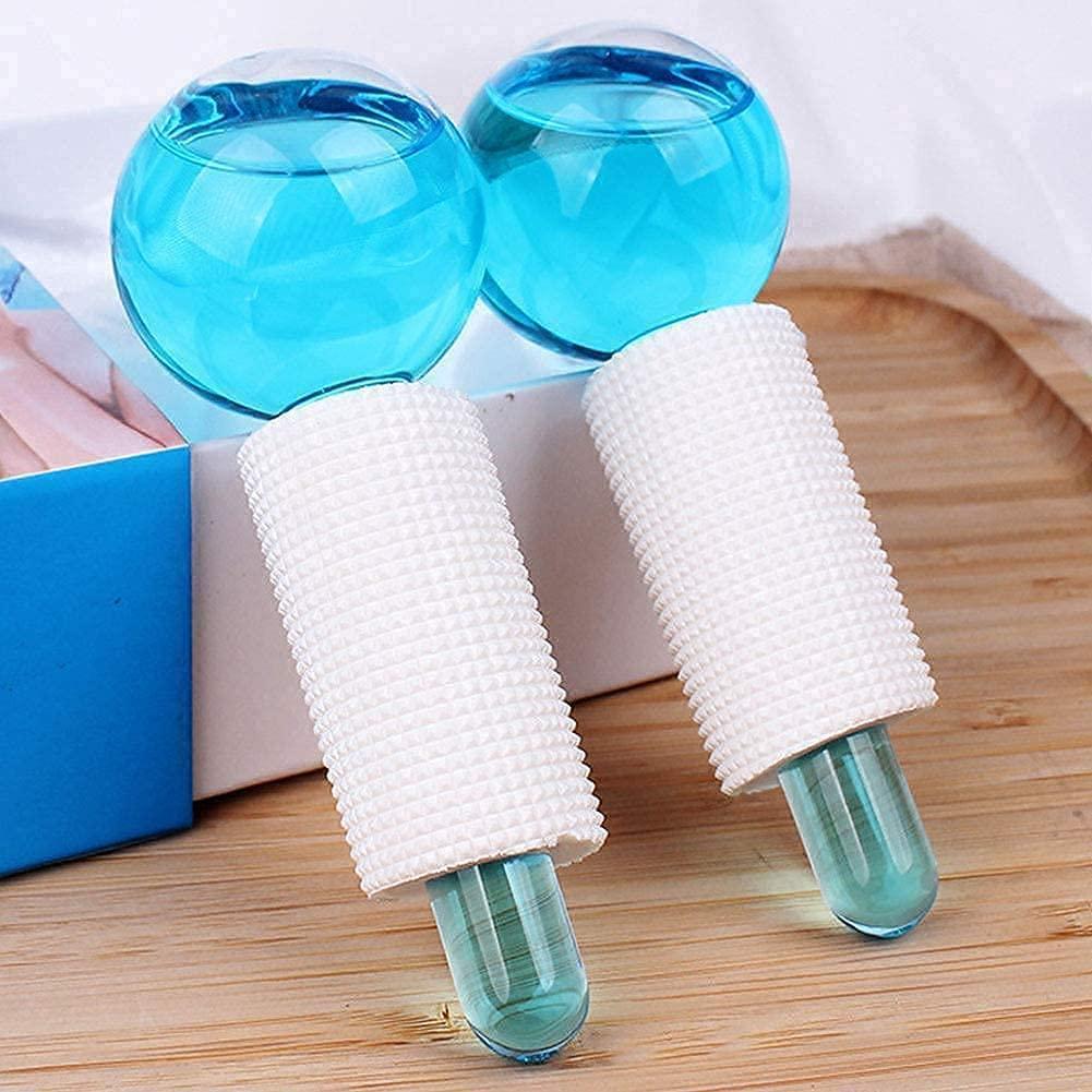 VIKIZAN VIKIZAN ice ball for face massager ice globe ice roller for freezer ice cooling facial globes massager beauty globes for face cooling eye roller ball || 2 Pcs