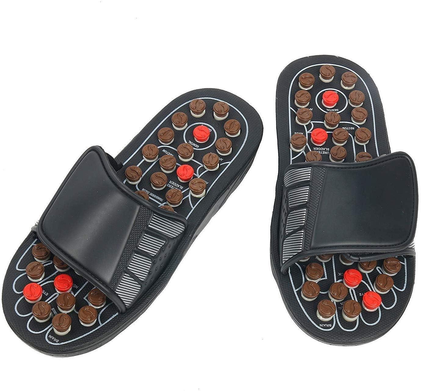 ZAEGO ZAEGO Acupuncture Massage Slippers Acupressure Reflexology Massage Shoes Therapy Sandals to Reduce Tension Stress Foot Relaxation Stimulate Pressure Points Relieve Pain for Men Women
