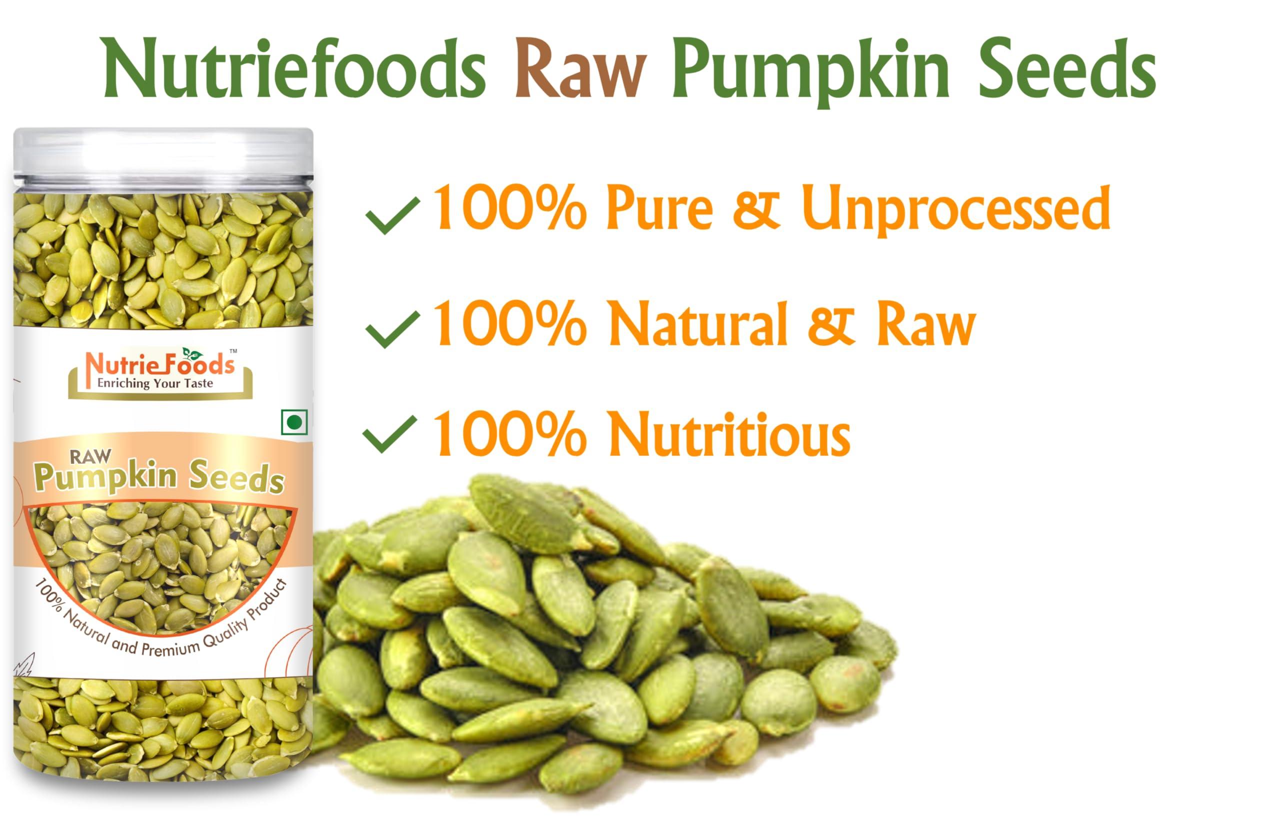 \"NUTRIEFOODS\" Enriching Your Taste \"NUTRIEFOODS\" Enriching Your Taste Raw Pumpkin and Flax Seeds Combo (Pack Of 2)| Power Packed with Nutrition | 100% Raw & Minimal Processed Natural Product (400g)