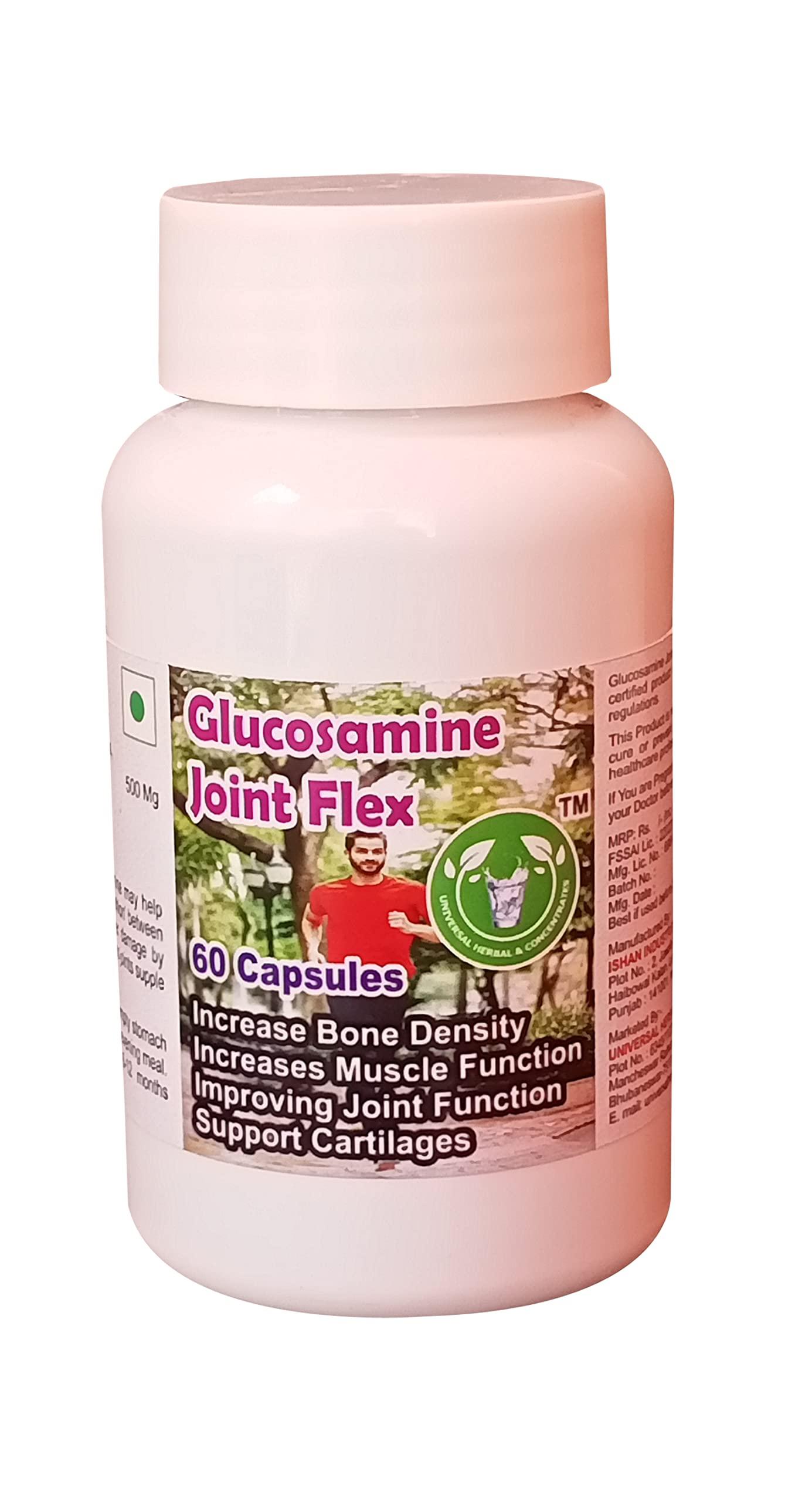 UNIVERSAL HERBAL & CONCENTRATES Glucosamine Joint Flex Capsule (Get One Bottle 50ml Glucosamine Joint Flex Drops Free)